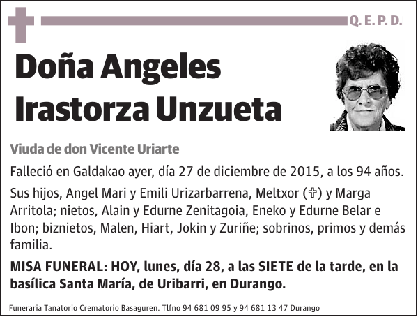 Angeles Irastorza Unzueta