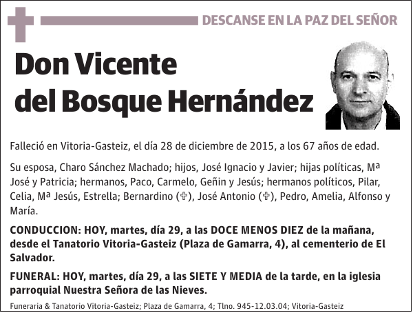 Vicente del Bosque HernÃƒÂ¡ndez