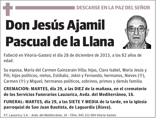 JesÃƒÂºs Ajamil Pascual de la Llana