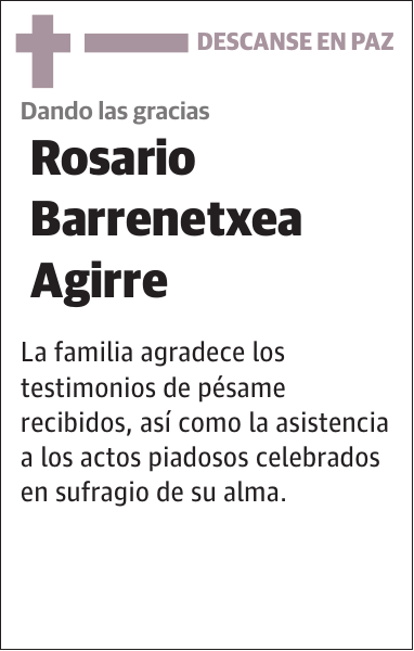 Rosario Barrenetxea Agirre