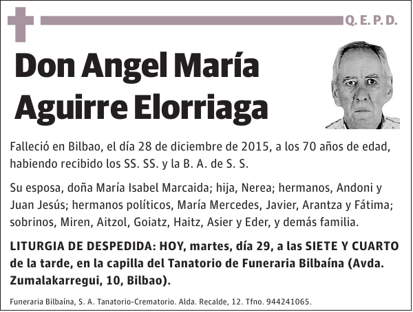 Angel MarÃ­a Aguirre Elorriaga