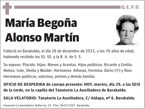 MarÃ­a BegoÃ±a Alonso MartÃ­n