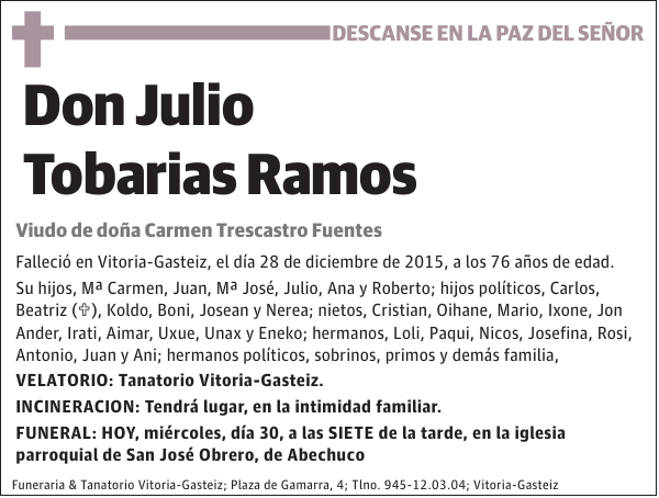 Julio Tobarias Ramos