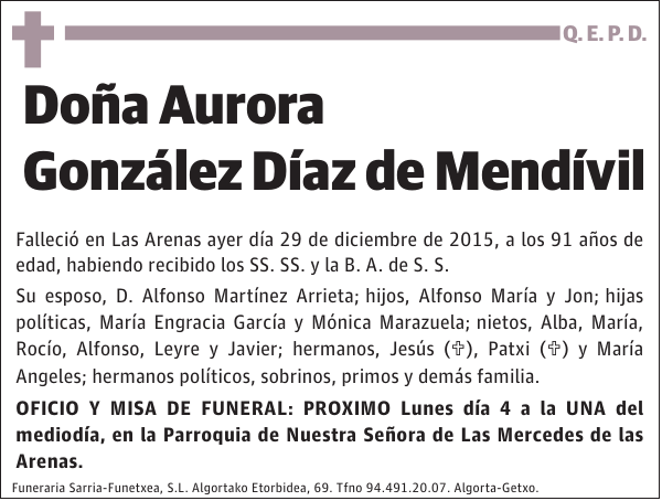 Aurora González Díaz de Mendívil