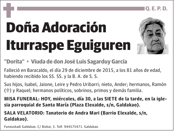 Adoración Iturraspe Eguiguren