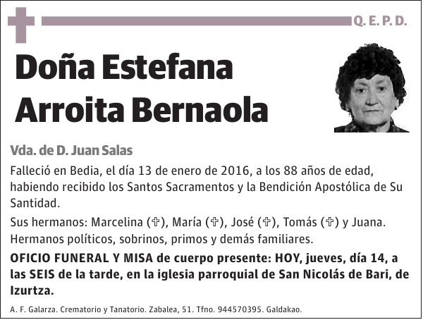 Estefana Arroita Bernaola