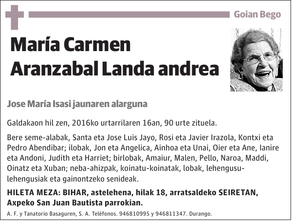 María Carmen Aranzabal Landa