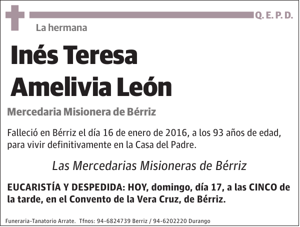 Inés Teresa Amelivia León