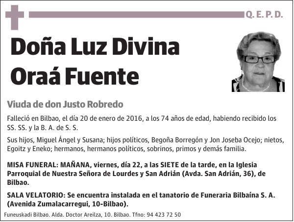 Luz Divina Oraá Fuente