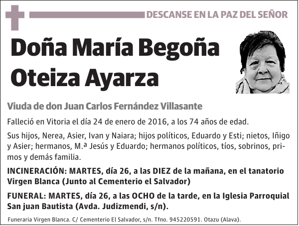 María Begoña Oteiza Ayarza