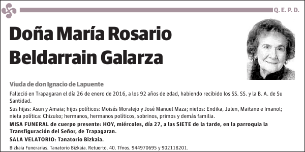 María Rosario Beldarrain Galarza