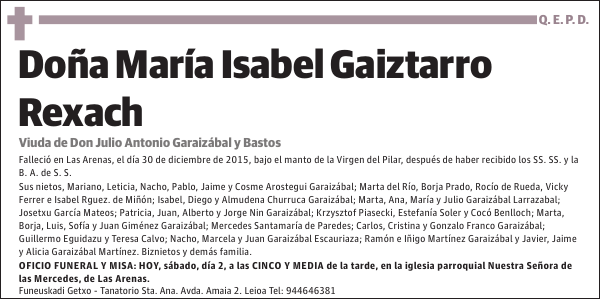 María Isabel Gaiztarro Rexach