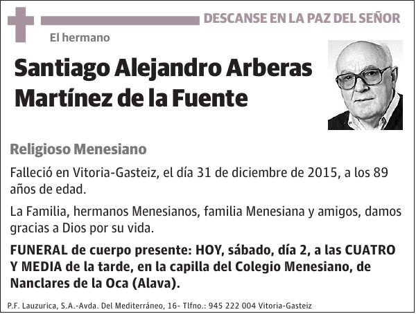 Santiago Alejandro Arberas Martínez de la Fuente