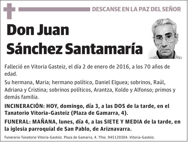 Juan Sánchez Santamaría