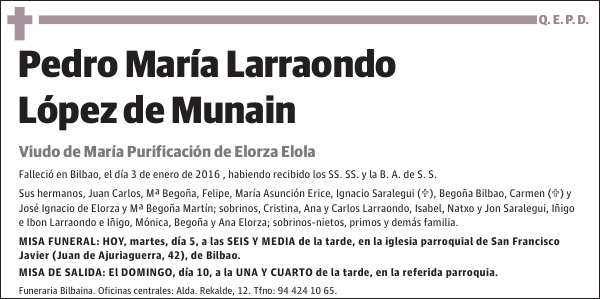 Pedro María Larraondo López de Munain