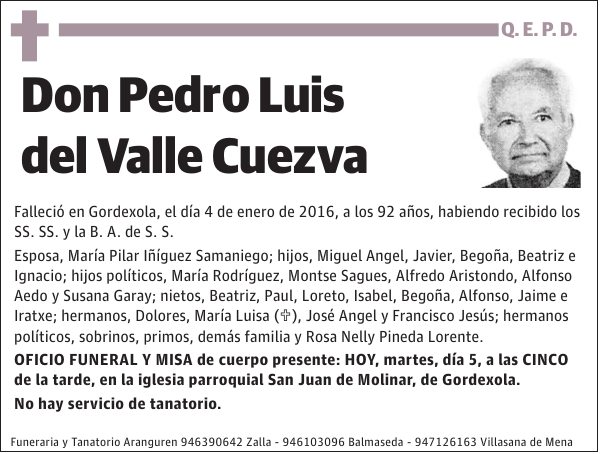 Pedro Luis del Valle Cuezva