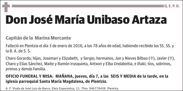 José María Unibaso Artaza