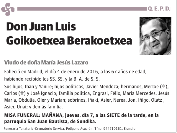 Juan Luis Goikoetxea Berakoetxea