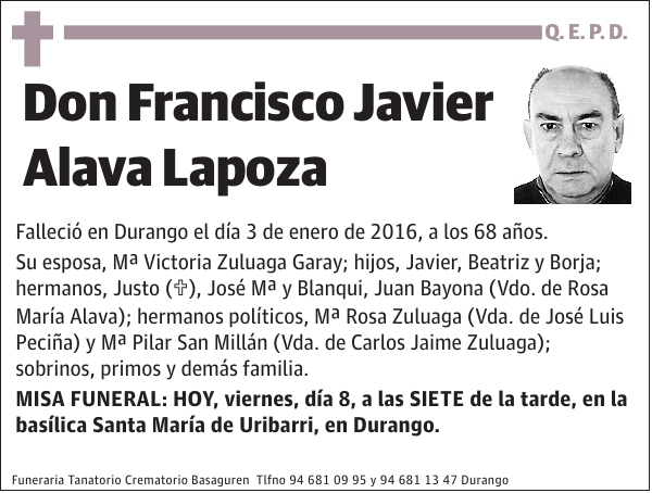 Francisco Javier Alava Lapoza