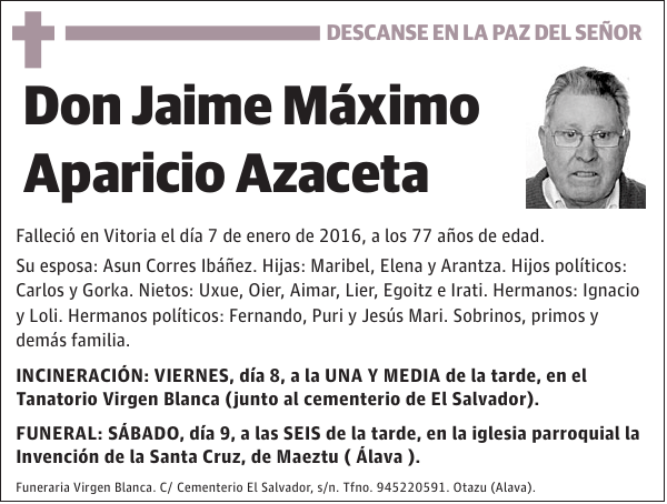 Jaime Máximo Aparicio Azaceta