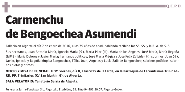 Carmenchu de Bengoechea Asumendi