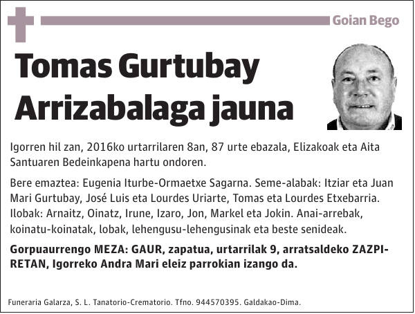 Tomas Gurtubay Arrizabalaga