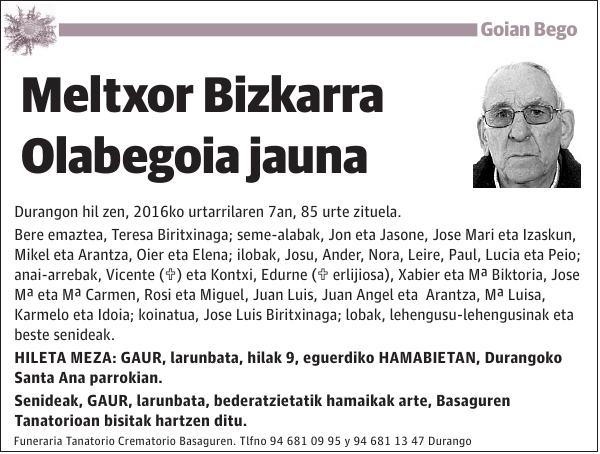 Meltxor Bizkarra Olabegoia