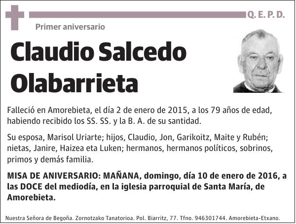 Claudio Salcedo Olabarrieta