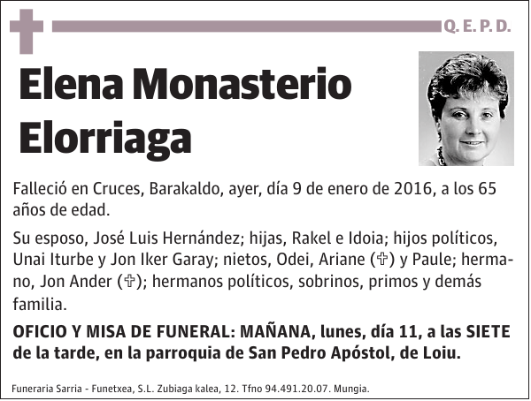 Elena Monasterio Elorriaga