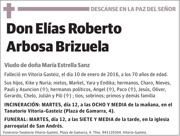 Elías Roberto Arbosa Brizuela