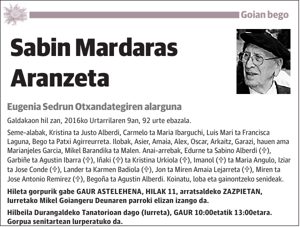 Sabin Mardaras Aranzeta