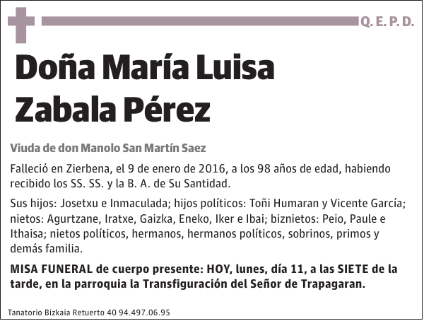 María Luisa Zabala Pérez