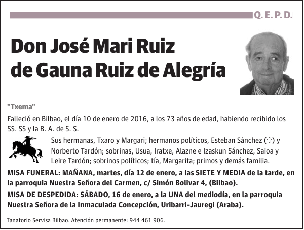 José Mari Ruiz de Gauna Ruiz de Alegría