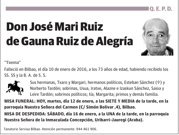 José Mari Ruiz de Gauna Ruiz de Alegría