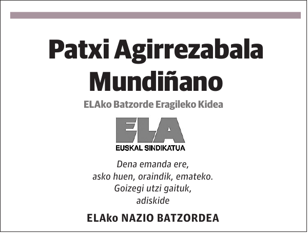 Patxi Agirrezabala Mundiñano