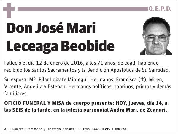 José Mari Leceaga Beobide