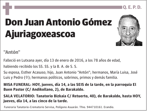 Juan Antonio Gómez Ajuriagoxeascoa