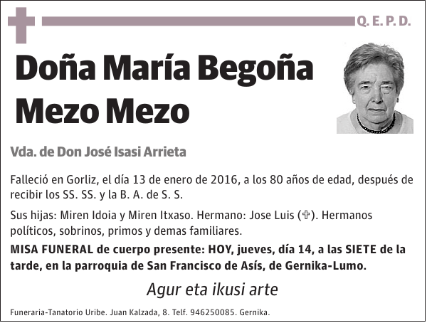 María Begoña Mezo Mezo