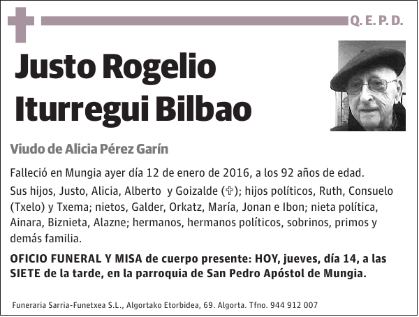 Justo Rogelio Iturregui Bilbao