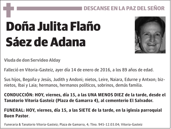 Julita Flaño Sáez de Adana