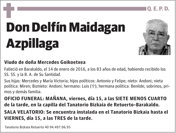 Delfín Maidagan Azpillaga