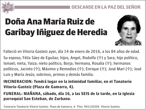 Ana María Ruiz de Garibay Iñiguez de Heredia