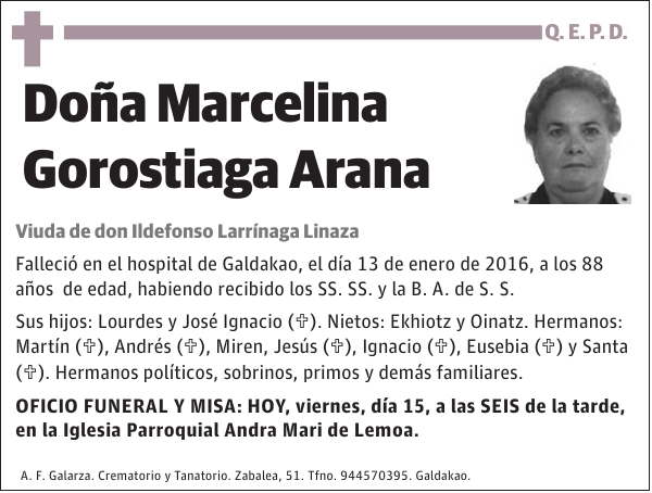 Marcelina Gorostiaga Arana