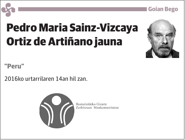 Pedro Maria Sainz Vizcaya Ortiz Artiñano