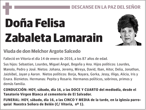 Felisa Zabaleta Lamarain