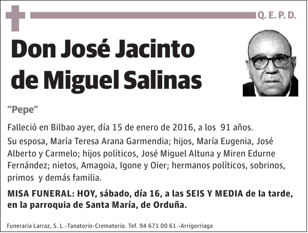 José Jacinto de Miguel Salinas