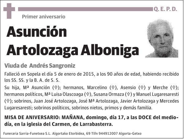 Asunción Artolozaga Alboniga