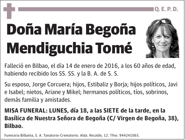 María Begoña Mendiguchia Tomé