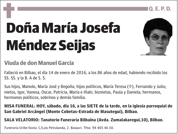 María Josefa Méndez Seijas