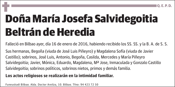 María Josefa Salvidegoitia Beltrán de Heredia